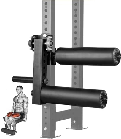 HMWOKPOT Seated Leg Extension and Curl Machine Adjustable Plate Loaded Leg Extension Attachment, Fitness Squat Rack Accessories for Effective Leg Muscle Training,26mm Hole