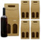6 Boîtes en Carton Marron Vides pour 2 Bouteilles de Vin 18x9x40 cm | Emballage pour Bouteille de Vin pour Cadeaux de Noël, Pâques, Anniversaire, pour les Caves à Vin