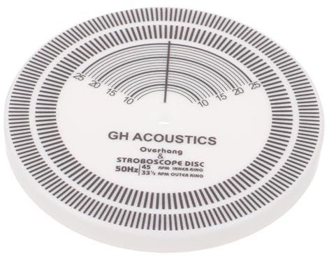 Supvox Zubehör Für Schallplatten Stroboskopscheibe Geschwindigkeitserkennung Für Schallplatten Vinyl-plattenspieler-plattenspieler-disc Kalibrierungstool Aufzeichnung Acryl Weiß Prüfer