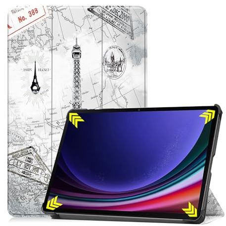 Lobwerk Cover für Samsung Tab S9+ Plus 2023 SM-X810 SM-X816B SM-X818U 12.4 Zoll Tablethülle Schlank mit Standfunktion und Auto Sleep/Wake Funktion