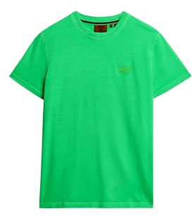 Superdry Herren Essential Logo T-Shirt mit Neon-Stickerei