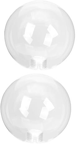 Gadpiparty 2 Piezas Pantalla De Lámpara Cubierta De Lámpara De Repuesto Pantalla De Bola De Cristal Lámpara De Pared Accesorios Para Lámparas Piso Sombras Esfera Vidrio Antiguo Fotosfera G9
