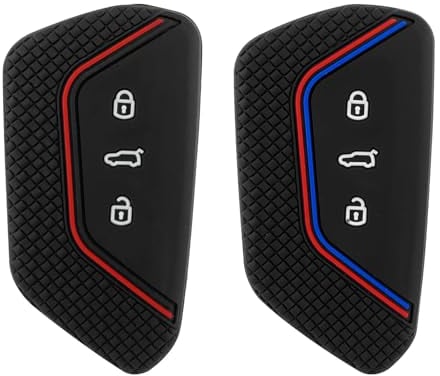 Autoschlüssel Schutzhülle Kompatibel mit VW Golf 8 - (2 Stück) Schlüsselhülle aus Silikon für vw Schlüsselhülle, Autoschlüssel Hülle vw, Flexibel und rutschfest, Kompatibel mit Mehreren Modellen