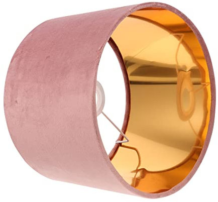 Homoyoyo Abat-jour Velours Décoratif Rose Avec Doublure Dorée Abat-jour Pour Lampe De Table Cache-lampe Doux Et Élégant Pour Éclairage Appoint