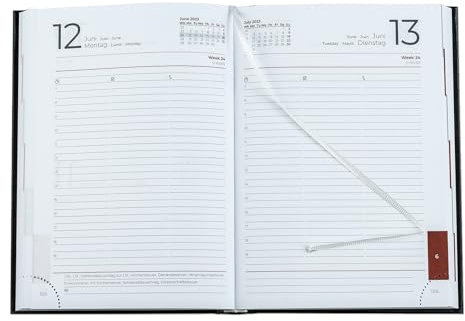 DELMON VARONE - Ersatz Buchkalender für das Kalender Jahr 2026 DIN A5 mit 1 Tag 1 Seite - Format: 145 x 205 mm