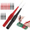 18 Pezzi Sonda di Prova, 0.7mm Puntali Tester, Puntali per Multimetro Isolato, Sonda per Test con Copertura Protettiva per Automotive Elettrica Industriale (Rosso, Nero)