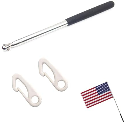 Rakiuty Bandera De Mano De Acero Inoxidable,Astas Bandera Telescópicas,Extensible Mastil Bandera,Postes De Bandera Telescópicos,Extensible Mastil Postes De Bandera,Asta de Bandera Telescópica