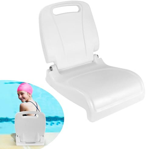 Poolsessel für den Rand des Pools, faltbarer Klappsitz, tragbarer Outdoor-Stuhl für Pool, Heckklappe mit Griff, Strandkorb, Poolzubehör, Poolsitze für den Rand des Pools, bietet Rückenunterstützung