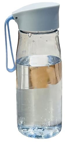 550 Ml Tragbare Tasse, Auslaufsichere Sportwasserflasche, Kreativer, Trendiger Sport-Handbecher, PC-Material für den Sport (BLUE)