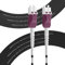 FLYPROFiber 10m OM4 LWC Gglasfaser-Kabel Gepanzert LC/UPC auf LC/UPC 50/125um, Glasfaserkabel Outdoor Uniboot Duplex Multimode 40GB/100GB, 10m-200m, 3mm LSZH