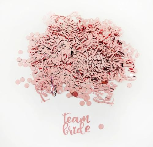 Team Bride Konfetti rosé, Tischdekoration, Junggesellinnenabschied, Brautparty Deko, JGA Dekoration Roségold, Pailletten, Hochzeit, Hochzeitskonfetti, Trauzeugin, Braut, Party, Tisch Schmuck