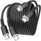 SUNGUY USB C Kabel 2M, 2Stück 100W Schnellladekabel Silikon Kompatibel Mit iPhone 15/16 Serie, Galaxy S24, Google Pixel, iPad Pro/Air, Xiaomi, MacBook Pro 2020, USB-C-Gerät-Schwarz
