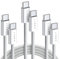 LISEN USB C auf USB C Kabel Kurz 1m, 3 Stück PD 60W Ladekabel USB C auf USB C Schnellladekabel und Datenkabel Nylon Typ c Ladekabel für iPhone 16/16 Pro/16 Pro Max Samsung Galaxy Huawei -USB 2.0