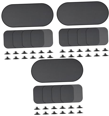 Gatuida 3 Juegos Cortinas De Ventana De Coche Cubierta Solar del Coche Sombra del Coche De Bebé Parasoles De Bebe para Carros Persianas Parasol De Coche Parasol Cars Black Malla De Nailon