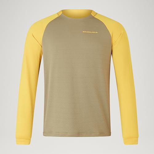 Endura MTB-Jersey Langarm SingleTrack Fleece Grün Gr. L