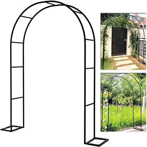 Metal Garden Arch Pergola for Roses Climbing Plants 4x2.8m Self Assembly Wedding Archway Outdoor Entrance Arbor with 2M 4M Height Options
