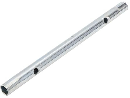 HEROFFIX 1 Pcs Spark Plug Socket Wrench Durable Spanner Socket Remover 185x13mm Silver Tone High Carbon Steel Hexagon 8mm,9mm for Car Motorcycle Lawn Mower