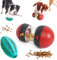2 Pcs Dog Interactive Toys, Adjustable Dog Treat Dispensing Ball Rolling Dog Treat Dispenser Slow Feeder Interactive Dog Feeder Toy, Dog Food Dispenser Toy for Small Medium Dogs