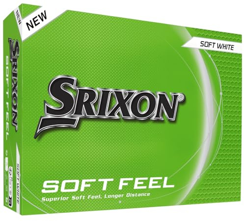 Srixon Soft Feel_14 Ultraweiche und langlebige Golfbälle| Stabile Flugbahn und kontrollierter Spin| Premium-Gefühl und Kontrolle um den Grün| Gelb/Weiß