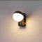 APAKA 24W Außenwandleuchte mit Bewegungsmelder, 350° Schwenkbar Außenlampe, IP65 LED Wandleuchte Aluminium, Innen Außen Wandlampe, Warmweiß 3000K, Schwarz, Aussenleuchte für Garten Terrasse Eingang