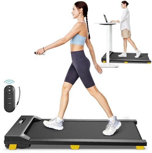 Walking Pad mit Sechs-Punkt-Stoßdämpfung, leises Laufband Schreibtisch, 2,5 Pferdestärken Laufband für Zuhause/Büro