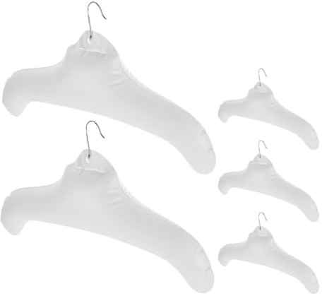 5 Stück Aufblasbare KleiderbüGel - Faltbare ReisekleiderbüGel Aus PVC Tragbarer WäSchestäNder FüR Zuhause Und Unterwegs Einfache Handhabung Und Platzsparend