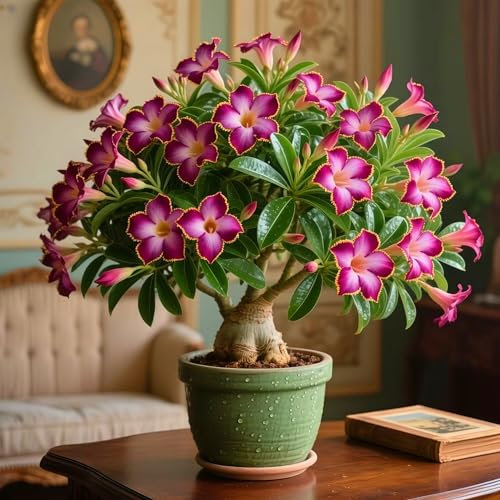 Piante di rosa del deserto - Bassa manutenzione - Ottime per principianti - Piante da fiore primaverili ed estive-1bulbi-B