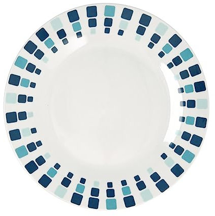 Quid Simetric Set 6 Platos Llanos Porcelana 23cm Porcelana Apto Microondas Apilable