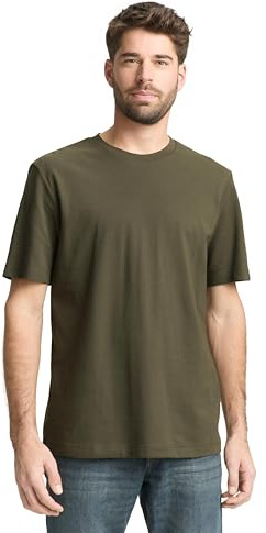 TOM TAILOR Herren Klassisches T-Shirt mit Piqué-Struktur