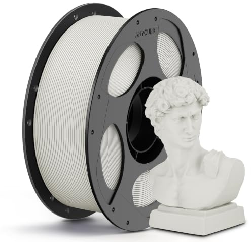 ANYCUBIC Matte PLA Filament 1,75mm, Feine Oberfläche, Matte Knochenweiß 1KG | Minimalen Schichtlinien, Elegant und Lebendig 3D Druckmaterialien, Matte Textur Für die meisten 3D-Drucker