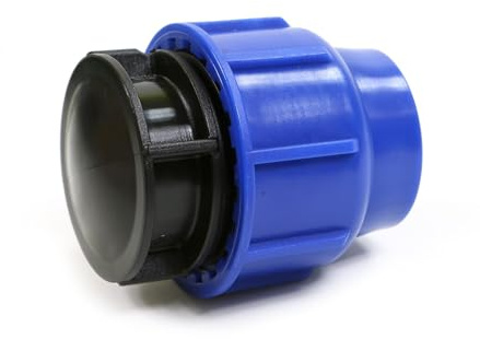HydroSure End Stop Compression Fitting 20mm - Pack of 3 Garden Irrigation Pipe End Caps for MDPE/HDPE Sprinkler & Drip Systems, Compression Fittings to Seal Pipe Ends