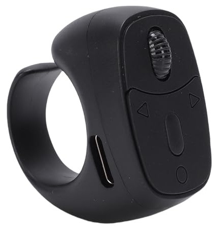 Fingertip-Fernbedienung mit Scrollrad: Bluetooth 5.3, 10m Reichweite, für Foto/Video, Seitenwechsel, Lautstärke & Maussteuerung – Kompatibel mit Smartphone & Tablet