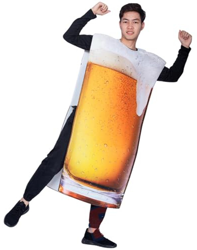 MaNMaNing Déguisement Gonflable Costume Bouteille De Bière Pour Adulte Fête Événement Spectacle Scène Tenue Drôle Déguisement Bière Adulte Humoristique