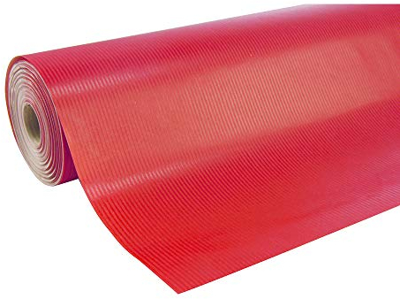 Clairefontaine 507506C Rolle Geschenkpapier (50 x 0,7 m, spezielle Breite, Kraftpapier, strapazierfähig) 1 Stück rot