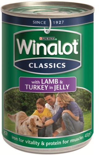 Winalot Dog Food Classics Lamb & Turkey 24 x 400g Tins