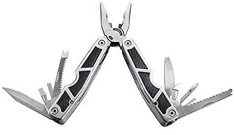 Herbertz Couteau Multifonction 11 Bits 108200 avec étui, avec Set dembouts Nombre de Fonctions 25 Acier Inoxydable, Noir