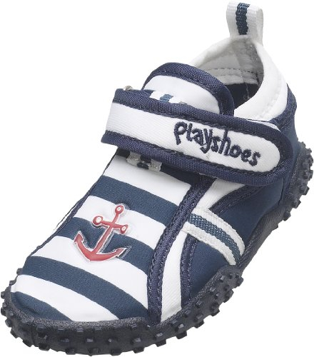 Playshoes Unisex Kinder Aquaschuhe Aqua-Schuhe Maritim, Marine Weiß Maritim, 28/29 EU