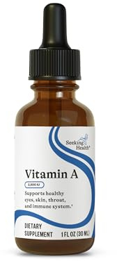 Seeking Health vitamin A Drops - Eye & Skin Health Supplement with Retinyl Palmitate - Liquid Vitamin Support with Antioxidant Support - Soy-Free & Gluten-Free - 1 fl oz, 1500mcg (600 Servings)