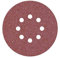 MioTools Fox Klett-Schleifscheiben, 150 mm, 8-Loch, f. Exzenterschleifer, Normalkorund (50 Stk.) K80