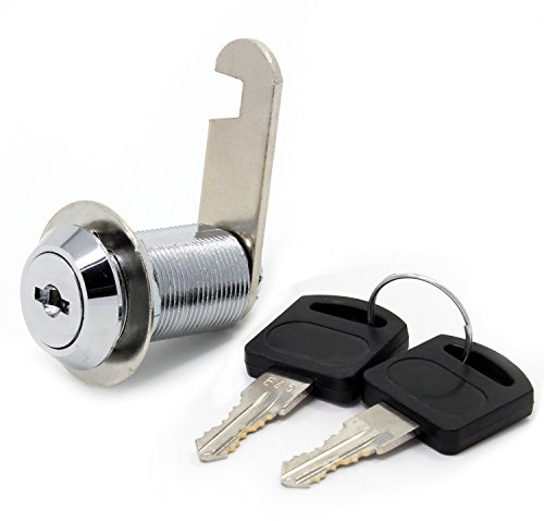 HSEAMALL Serrure de sécurité de boîte aux lettres en acier inoxydable 16 mm avec clefs assorties , 30mm Drawer lock, Noir