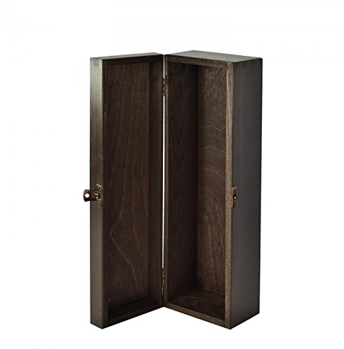 KDS Weinkiste für 1 Flasche Weinbox Geschenkbox Holzkiste Holz braun
