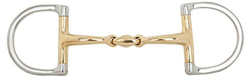 BR D-Ring-Trense doppelt gebrochen Soft Contact 16 mm - Gold, Einheitsgröße - für Pferd, Small Breeds, Medium Breeds - Reitausrüstung, Gebiss