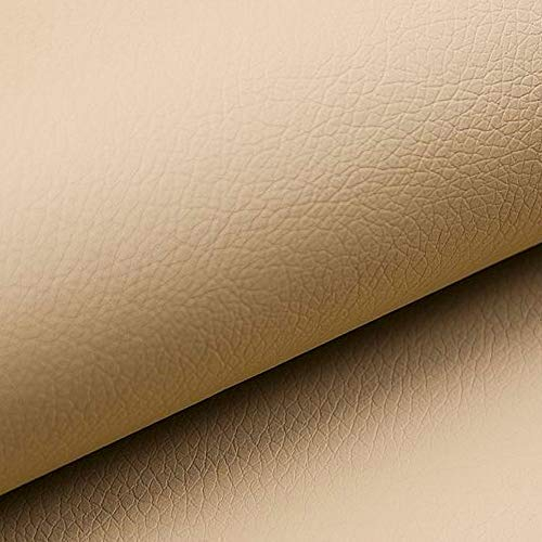 novely® Soltau | weiches Kunstleder PU Premium Qualität Polsterstoff mehr als 100.000 Touren Echtleder-Optik Möbelstoff | Meteware | 1lfm (02 Biskuit Beige)