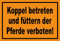 Melis-Folienwerkstatt Schild - Pferde füttern - 15x10cm | 3mm Hartschaum – S00039-009-E - 20 Varianten
