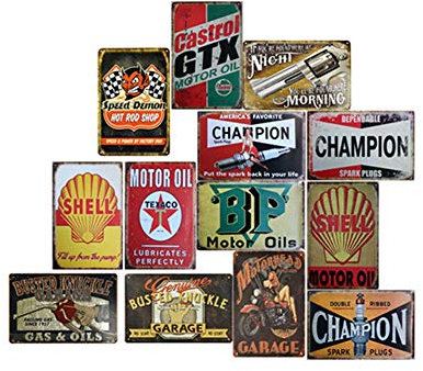 Sarekung 5PCS 20x30cm Signe de Plaque de Mur en métal Vintage Affiche pour café Bar pub bière Restaurant à Domicile