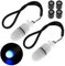 SecurityIng 2 x Unterwasser-Stroboskop-Signal-Licht, Tauchlicht, LED, blinkende Sicherheitslampe, Glühwürmchen, Tauchlicht, Leuchtfeuer, 200 m Unterwasser, 200 Stunden Dauer, mit Batterie (blau)