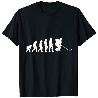 Eishockeyspieler Evolution Eishockey Ice Hockey Geschenk T-Shirt