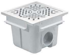 SUMIDERO PISICINA PVC CUADRADO REJILLA METALICA