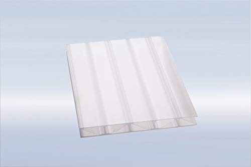 Stegplatte aus Polycarbonat Halgelsicher!, 16mm stark, opal, Steg 2 Fach, 16/32/W Premium Longlife Qualität 980mm x 3000mm