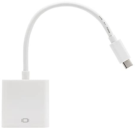 VCOM CU421 Câble adaptateur USB C vers VGA, USB 3.1 Type C vers VGA 1080p @ 60 Hz, pour écran d'ordinateur portable, compatible avec Chromebook Pixel, Microsoft Lumia 950, autres appareils de type C